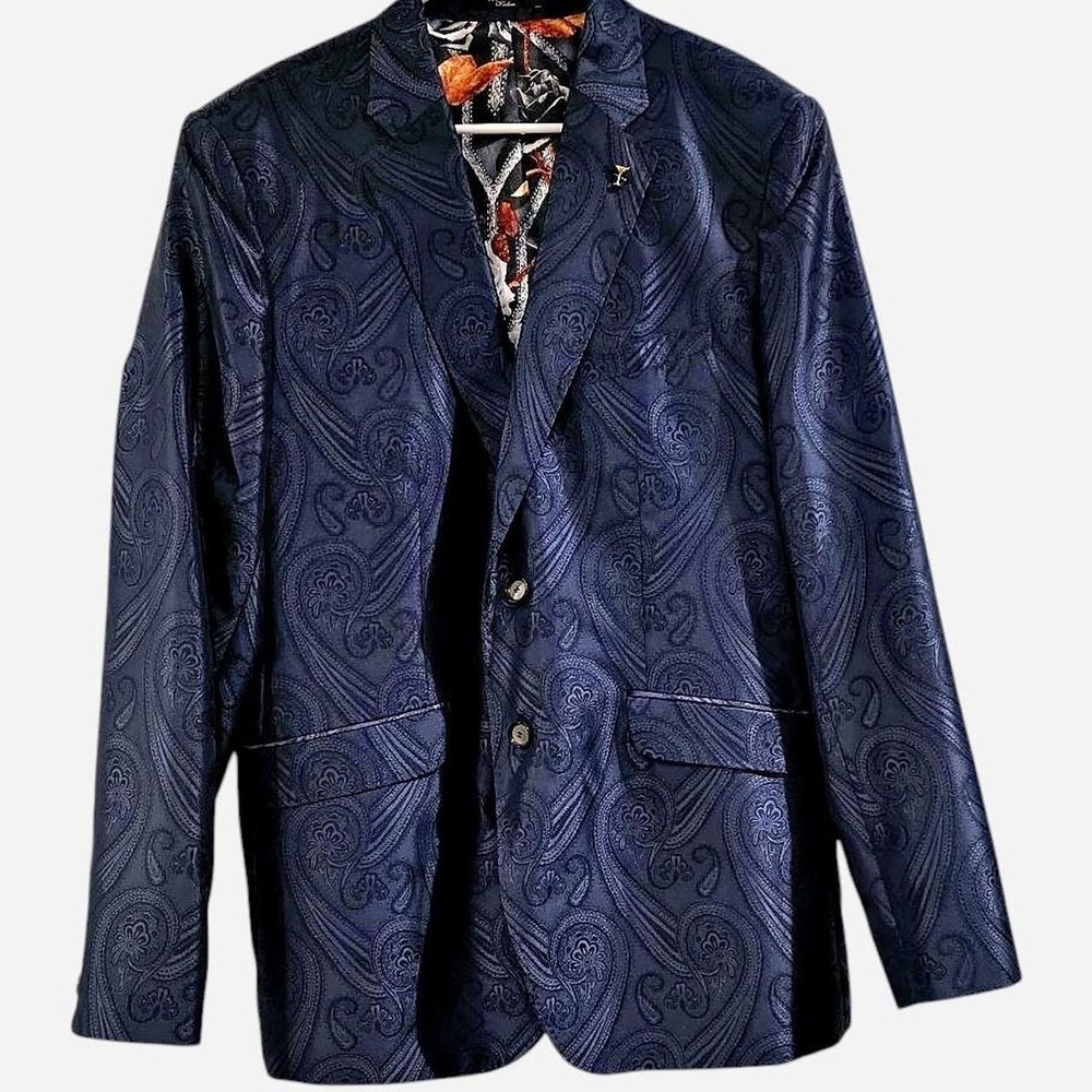 Ted Baker Dark Blue Paisley Blazer  NWOT